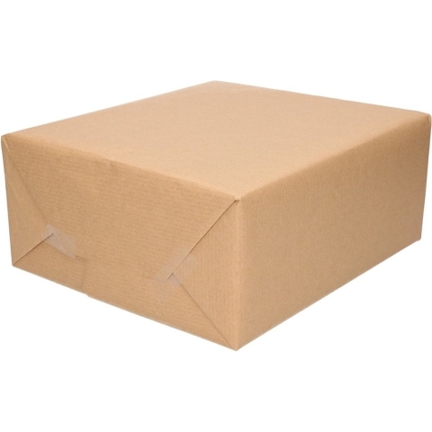 Duni rol Kaftpapier/verzendpapier rol - 8x stuks - 500 x 70 cm - bruin - 80 grams kwaliteit -