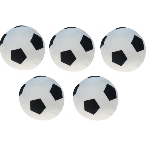 Pluche ballen - 5x - speelgoed voetbal - Dia 16 cm - spelen en knuffelen -