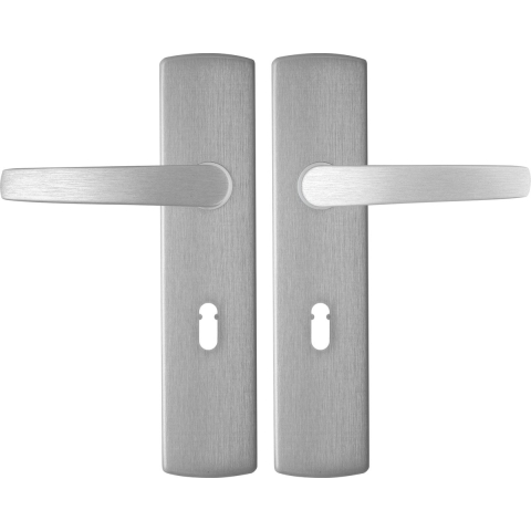 AXA Binnendeurbeslag Curve Klik kruk Curve SL55 Aluminium