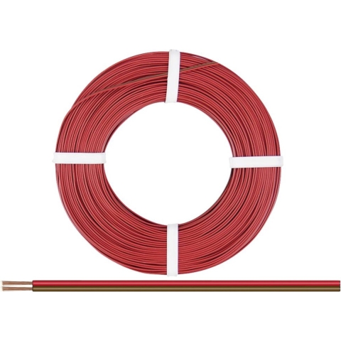 Donau Elektronik 250-08-25 Draad 2 x 0.50 mm² Rood, Bruin 25 m