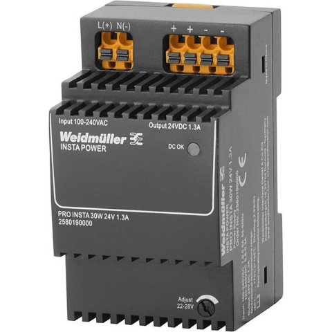 Weidmüller PRO INSTA 30W 24V 1.3A Schakelnetvoeding 24 V/DC 1.3 A 30 W Inhoud: 1 stuk(s)