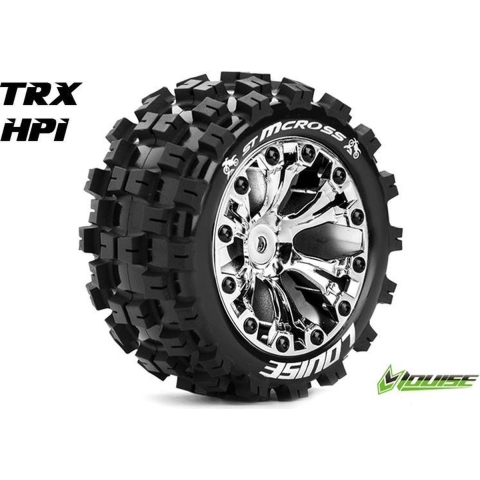 Louise ST-MCROSS Soft banden op 2.8" Velgen Chroom - 1/2" Offset - Hex 12mm