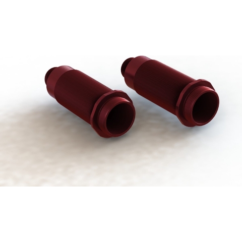 Aluminium Shock Body 16x61mm (red) (2pcs) (AR330480)