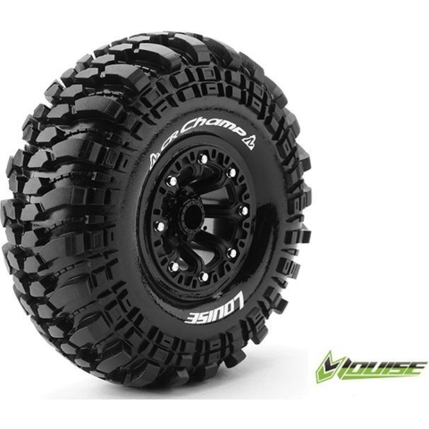 Louise CR-CHAMP Banden Set - Super Soft - 2.2" Velgen Zwart - Hex 12mm