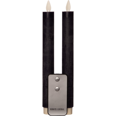 Anna Collection LED dinerkaarsen - 2x st - donkerblauw - 23 cm