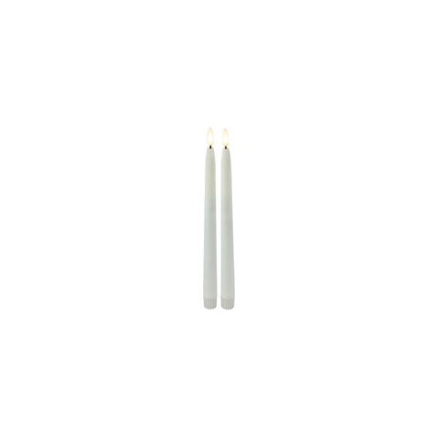 Countryfield Led kaarsen|dinerkaarsen - 2x stuks - wit - 28 cm