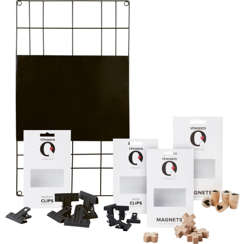 vtwonen Magnetisch Memobord - Voordeelbundel - Zwart - 60x105cm