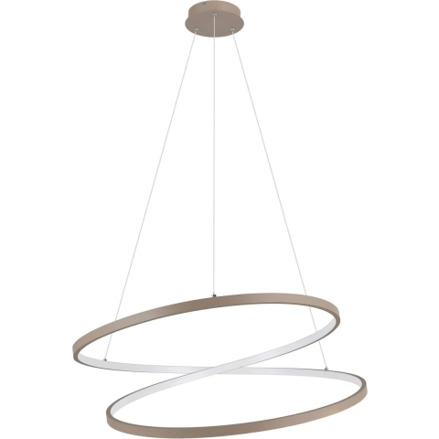 EGLO Ruotale Hanglamp - LED - Ø 70 cm - Zandkleur|Beige|Wit