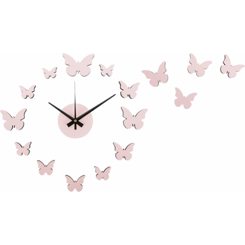Karlsson Wandklok Diy Butterfly - Roze - Ø35cm
