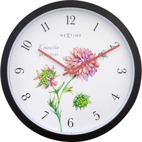 NeXtime - Weerbestendige buitenklok - 30.5 cm - Wit - Knautia -
