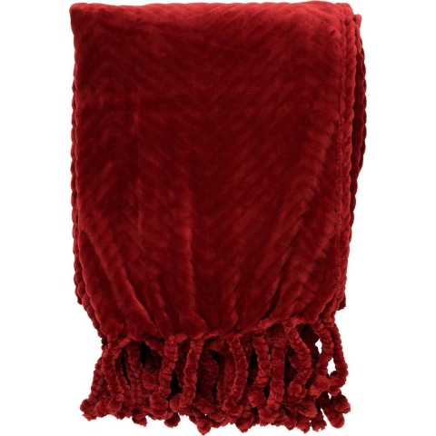 Dutch Decor - ZIGGY - Plaid van fleece 140x180 cm - Merlot - rood