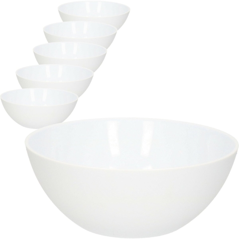 8x stuks dessert serveerschaaltjes/soep kommen wit 2400 ml -
