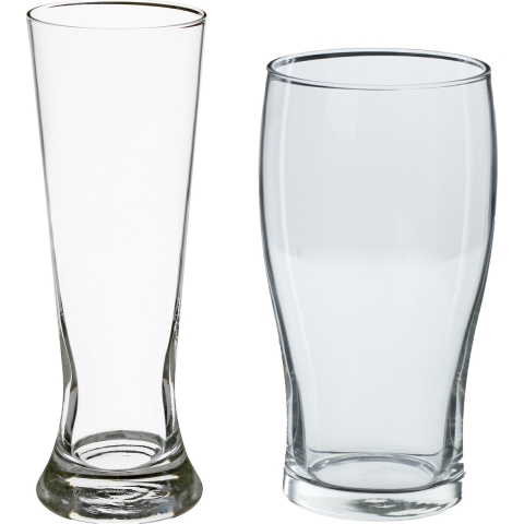 Bierglazen set - pilsglazen fluitje/pint glazen - 8x stuks - glas -