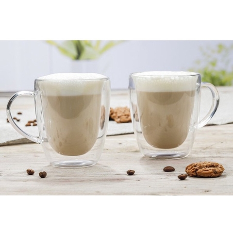 Koffieglazen - 4x - dubbelwandig - 270 ml - cappuccino glazen -