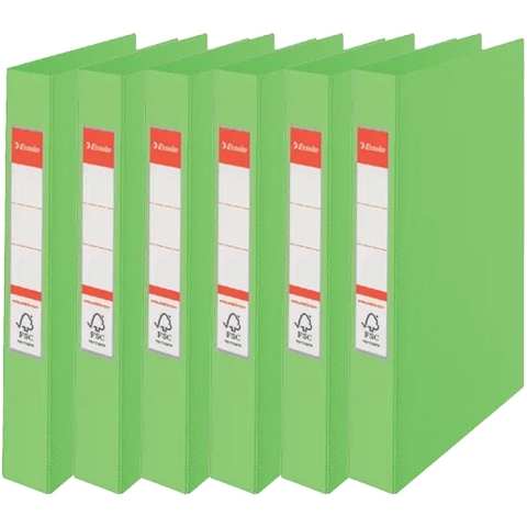 Esselte Ringband mappen/ordners - 6x - groen - A4 - opbergen - kantoorartikelen -