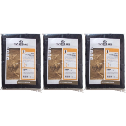 Set van 3x stuks anti worteldoek/onkruiddoek 2 x 5 meter -