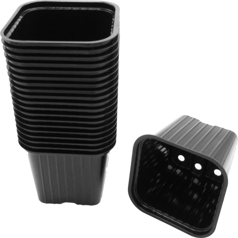 120x stuks Kunststof kweekpotjes/stekpotjes 7 x 6 cm -