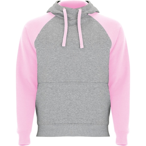 Roly RY1058 Badet Hooded Sweatshirt - Heather Grey 58/Light Pink 48 - XL