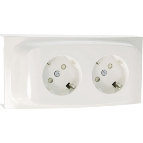 K40 Contactdoos 2V RA wit