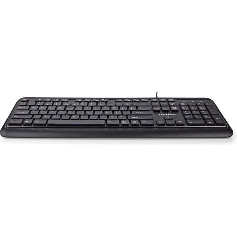 Nedis KBMU200BKUS Bedraad Toetsenbord Usb Usb Gevoed Multimedia Qwerty Us Internationaal Ja