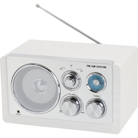 Denver TR-63W Radio AM, FM AUX Wit