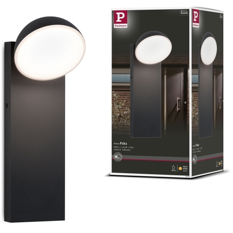 Paulmann Wand Puka 94738 Buitenlamp (wand) LED 8.5 W Antraciet