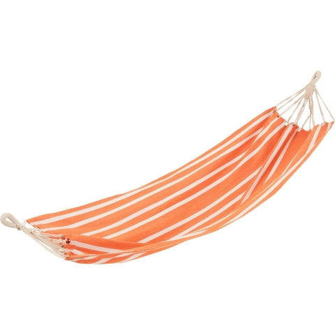 J-Line hangmat Strepen - katoen|polyester - oranje|wit