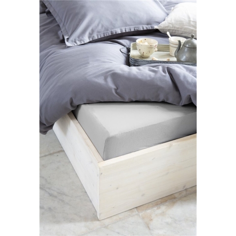 Walra - Hoeslaken Crispy Cotton - 160x200 - Grijs