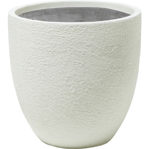 Beliani - KANNIA - Bloempot - Wit - 46 cm - Klei-vezelmengsel