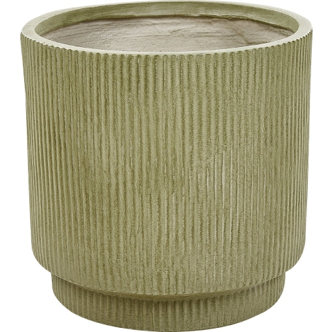 Beliani - DARIA - Bloempot - 37 x 37 x 37 cm - Groen - Kleivezels