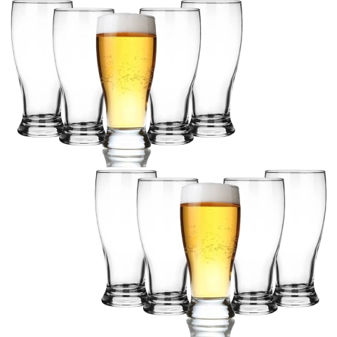 Bierglazen - 12x - fluitje - 500 ml - glas - speciaal bier -