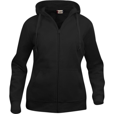 Clique 021035 Basic Hoody Full zip ladies - Zwart - L
