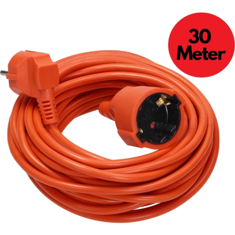 Verlengsnoer PVC oranje 3x1qmm 30m - 1167055