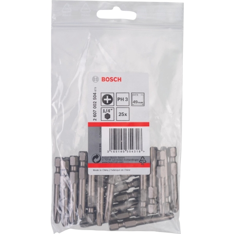 Bosch Accessoires Bit extra-hard PH 3, 49 mm 25st - 2607002504