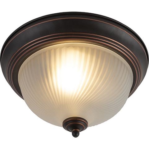 QAZQA Klassieke plafondlamp bruin opaal - Classico