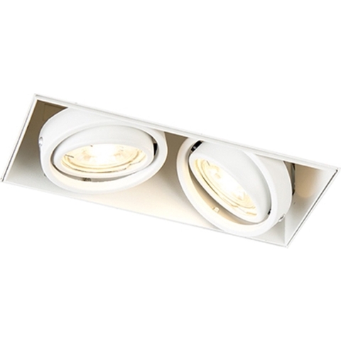 QAZQA Inbouwspot wit GU10 draai- en kantelbaar trimless 2-lichts -