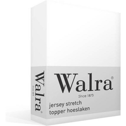 Walra - Hoeslaken Jersey Stretch Topper - 160x220 - Wit