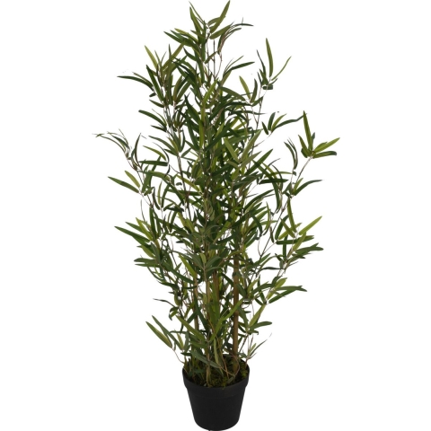 Bamboe kunstplant - in pot - 90 cm - groen - voor binnen - bamboe plant -