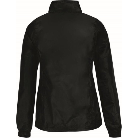 Gevoerde regenjas/windjas voor dames zwart XL (42) -