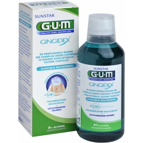 3x GUM Mondspoelmiddel Gingidex 300 ml