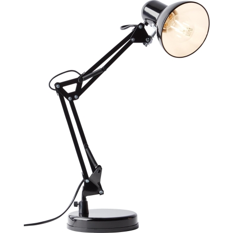 Brilliant Henry Tafellamp Spaarlamp, Gloeilamp E27 28 W Zwart