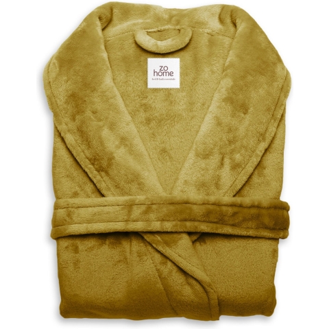Zo Home Flanel Fleece Badjas Cara - honey gold - XL