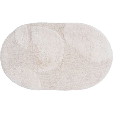 Veer Carpets - Badmat Boaz - Creme Ovaal 50 x 80 cm