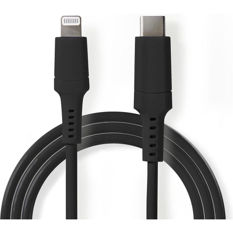 Nedis CCGW39650BK20 Apple Lightning Cable Apple Lightning 8-pin Male - Usb-c™ 2.0 M Zwart