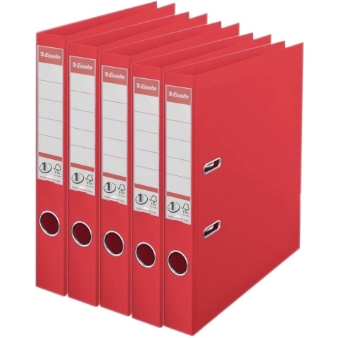 Esselte Ringband mappen/ordners - 5x - rood - A4 - opbergen - kantoorartikelen -