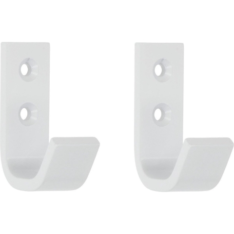 SIRO Kapstokhaak - 6x - wit - aluminium - 5,4 x 3,7 cm - haakje -