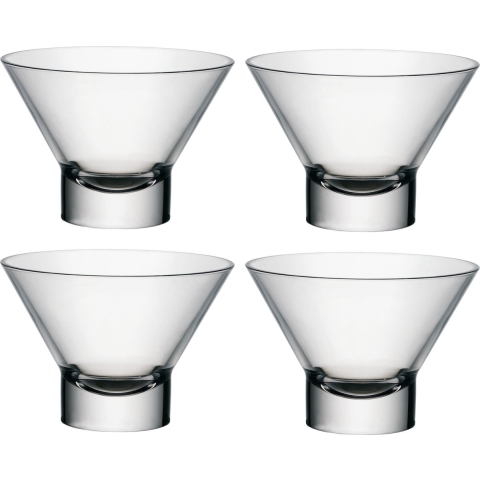 IJs/sorbet coupes op voet - set 6x - glas - 370 ml -