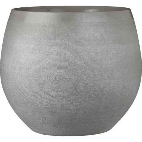 Mica Decorations Bloempot - grijs - keramiek - 29 x 25 cm -