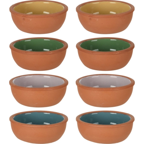 Tapas schaaltjes - 20x st - 10 x 4 cm - 150 ml - terracotta - hapjes bakjes -