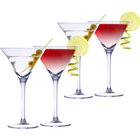8x Martini cocktailglazen 220 ml -